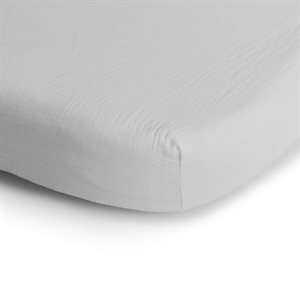 Mushie Crib Sheet - Medium - White